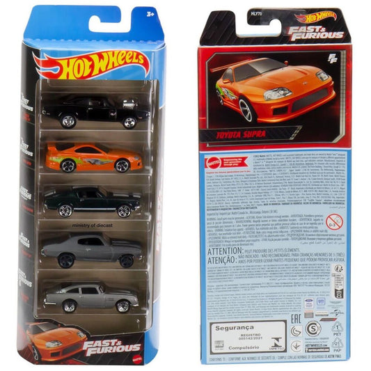 Hot Wheels - Fast And Furious 5 Pack Cars
