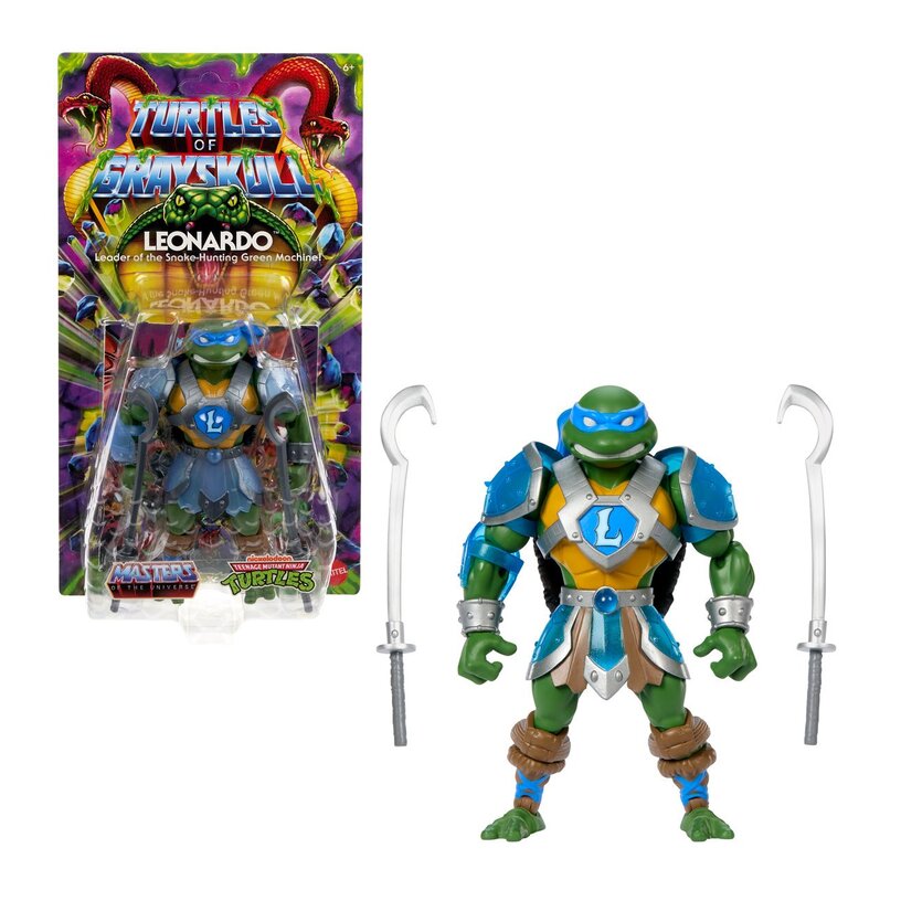 Complete Set Motu X Tmnt Origins Turtles Of Grayskull Wave 6