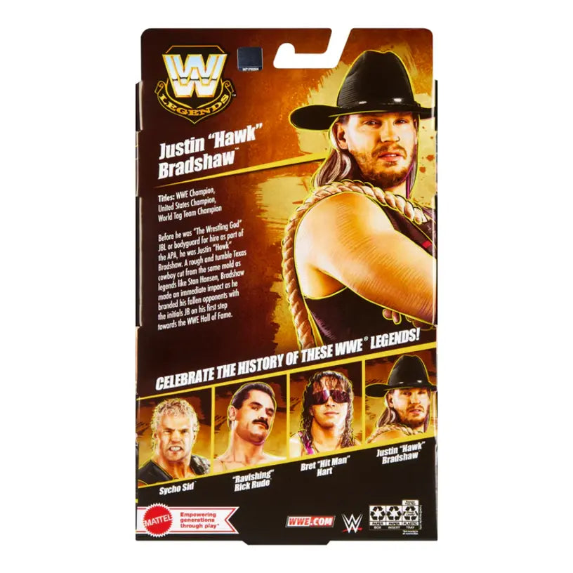 Justin Hawk Bradshaw - Wwe Elite Legends 25 Figure