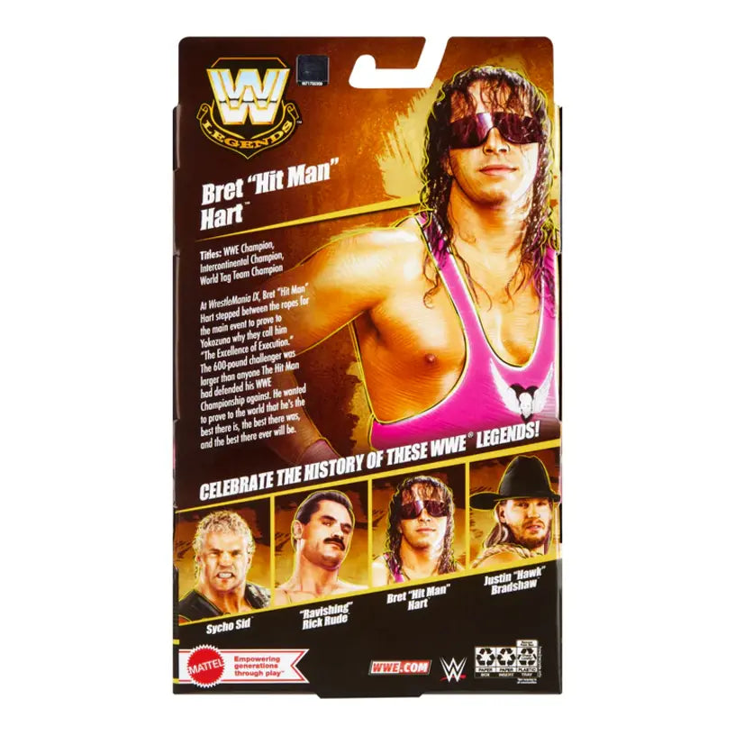 Bret The Hit Man Hart - Wwe Elite Legends 25 Figure