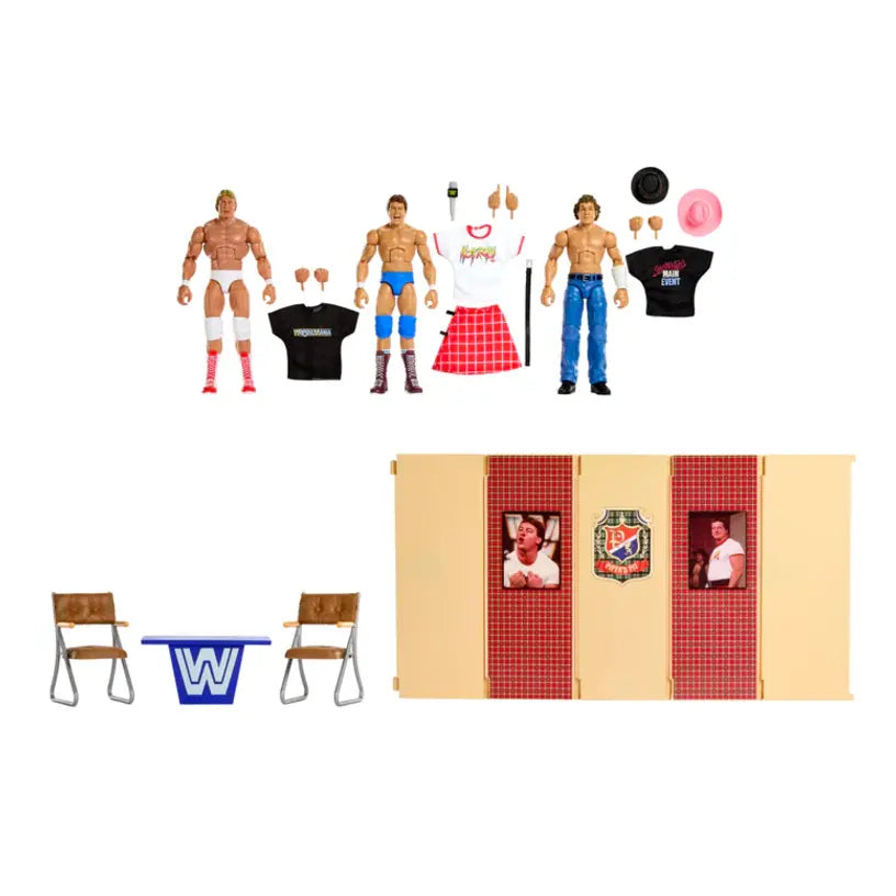 Piper'S Pit 3-Pack: Mr. Wonderful Rowdy & Bob Orton Wwe Elite Exclusive