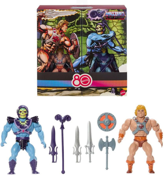 Retro Punching He-Man And Skeletor Motu Origins 80Th Anniversary 2-Pack