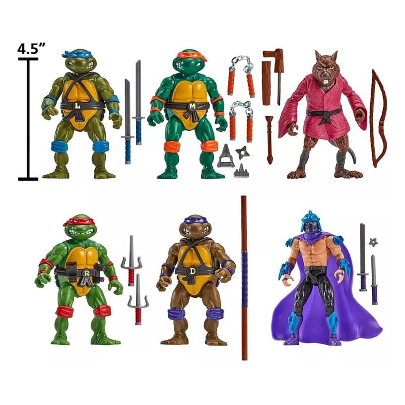 Tmnt Classic 1988 Tv Remastered Animated Figure 6 Pack