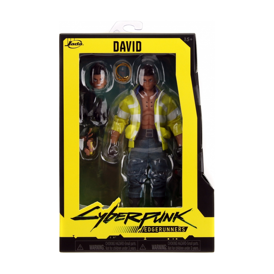 David Martinez - Cyberpunk Edgerunners 1:12 Action Figure - Jada Toys - Exact David Martinez packaging on white
