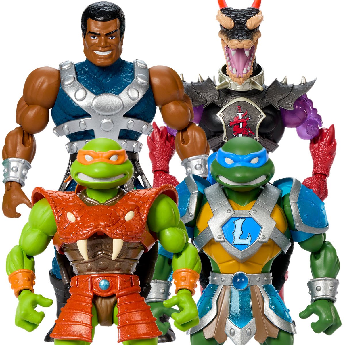 Complete Set Motu X Tmnt Origins Turtles Of Grayskull Wave 6