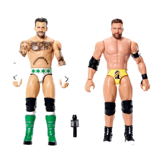 Cm Punk Vs La Knight Wwe Championship Showdown Series 29 Action Figure 2-Pack - complete unboxed product on white