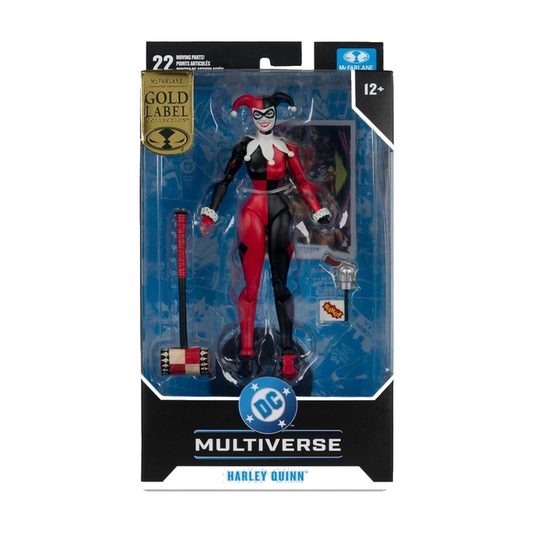 Harley Quinn Dc Classic Gold Label Dc Multiverse 7-Inch Action Figure - packaging on white