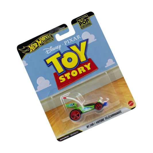 Toy Story RC Car - Hot Wheels Premium Pop Culture Disney Pixar 1:64 - Complete Toy Story packaging, left angled view