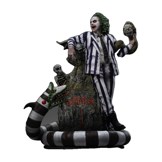 Beetlejuice - Beetlejuice Beetlejuice Art Scale 1:10 Statue - Iron Studios รขโฌโ Complete statue alternate view on white