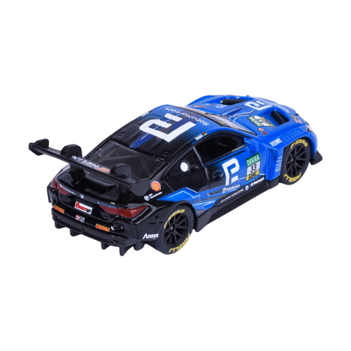 BMW M4 GT3 EVO #33 Rene Rast - Majorette DTM Deluxe - Complete unboxed model, rear view
