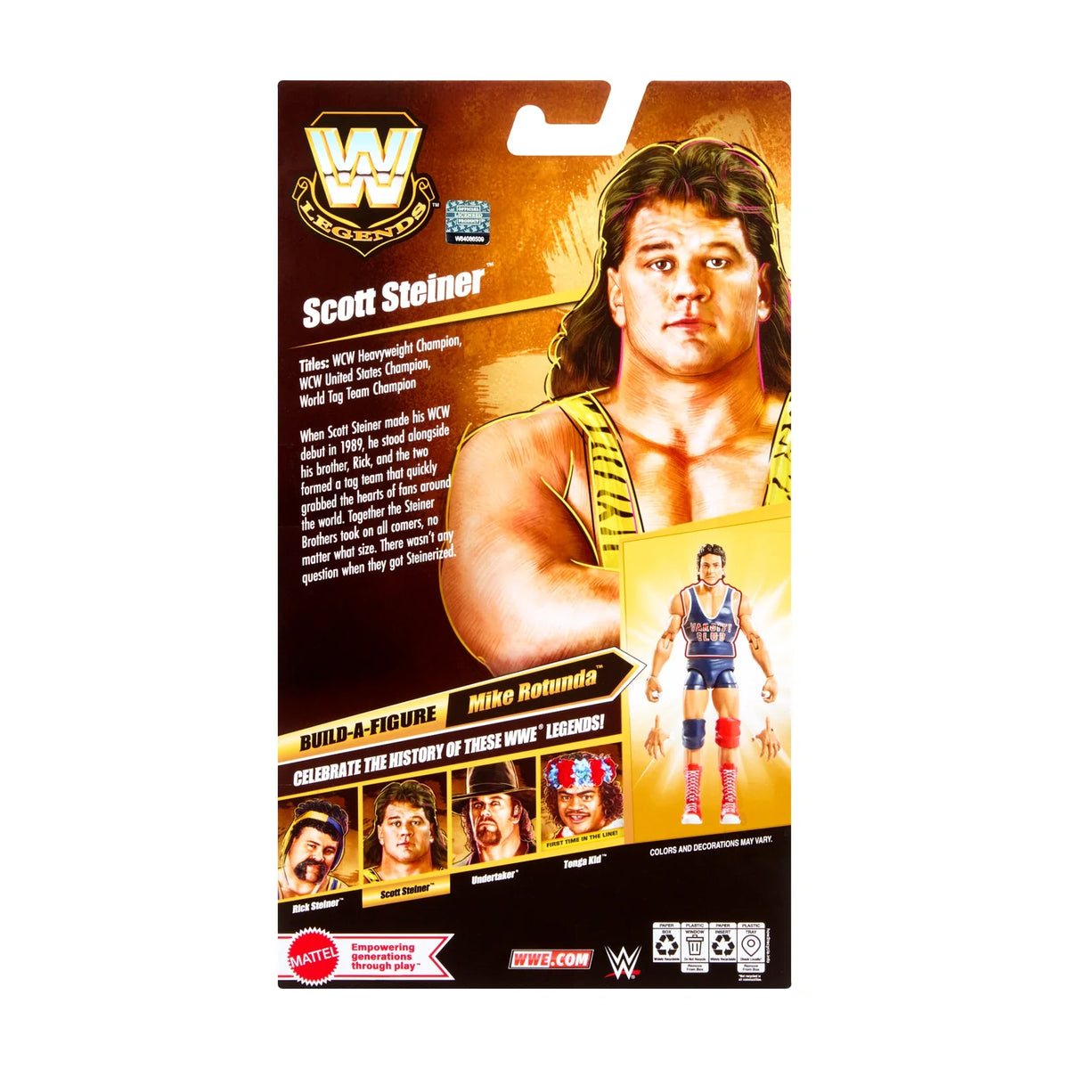 Scott Steiner - WWE Elite Legends Series 33 Figure - Exact rear packaging