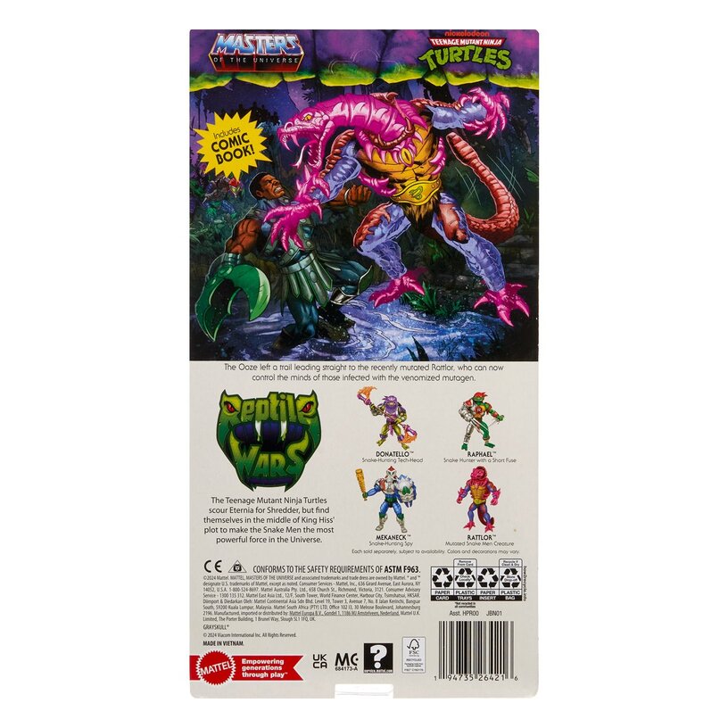 Rattlor - Motu X Tmnt Origins Turtles Of Grayskull Wave 5