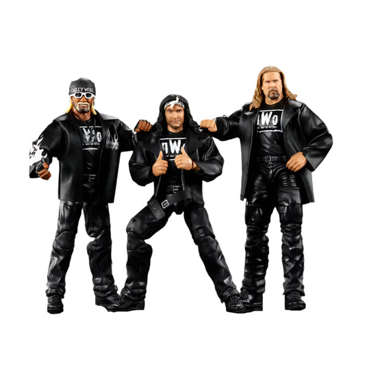 Nwo 3-Pack Scott Hall Hollywood Hulk Hogan & Kevin Nash Wwe Elite Figure