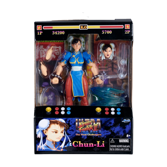 Chun-Li - Ultra Street Fighter II 1:12 Figure - Jada Toys - Exact packaging on white