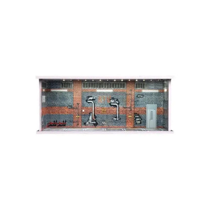 1:64 Diorama – Garage Scene Outdated Factory C (Boxed) Miniature Scene