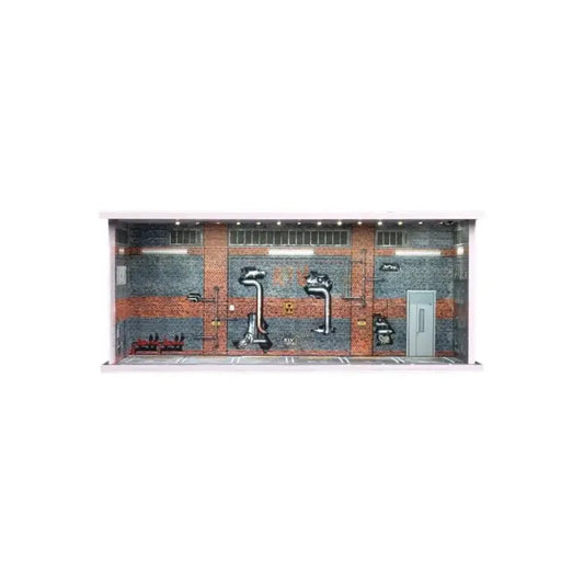 1:64 Diorama – Garage Scene Outdated Factory C (Boxed) Miniature Scene