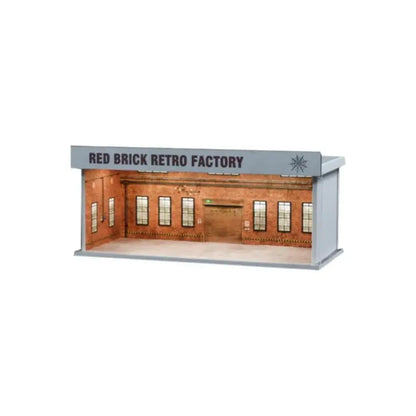 1:64 Diorama – Red Brick Retro Factory Miniature Scene