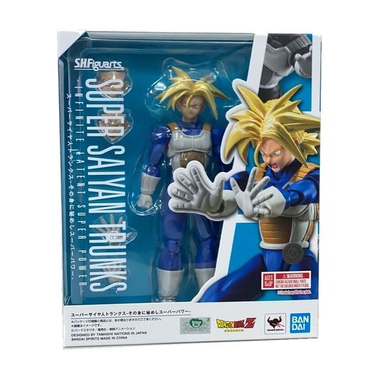 Super Saiyan Trunks Infinite Latent Super Power - S.H.Figuarts Dragon Ball Z - Exact retail packaging on white