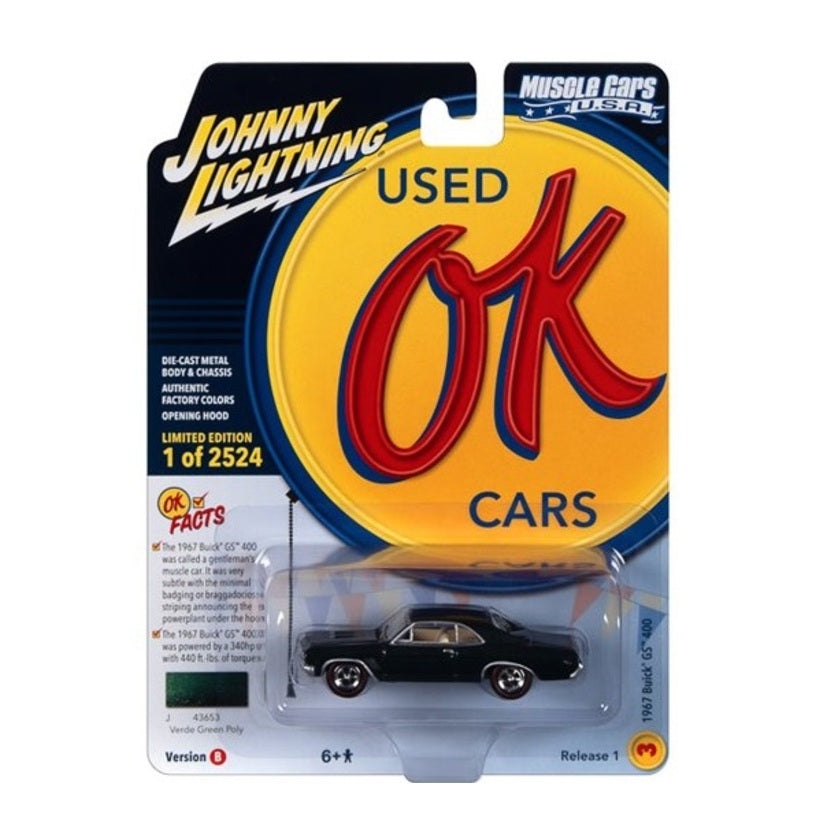 Johnny Lightning 1967 Buick Gs 400 Verde Green Poly