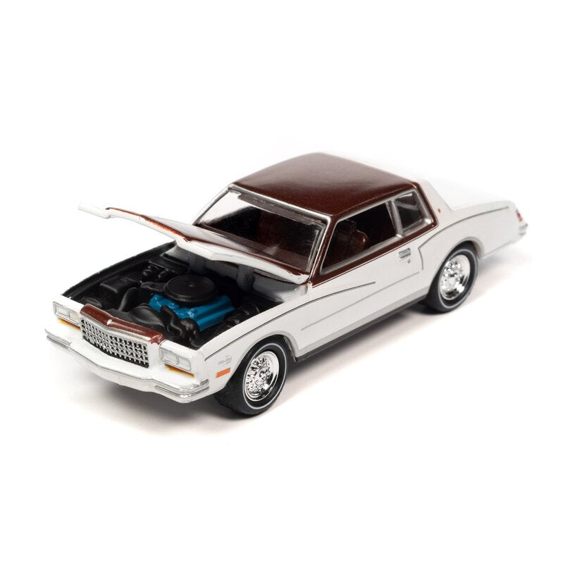 Johnny Lightning 1980 Chevrolet Monte Carlo Gloss White With Dark Claret