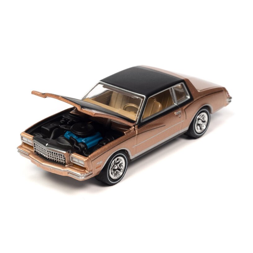 Johnny Lightning 1980 Chevrolet Monte Carlo Light Camel Poly With Gloss Black