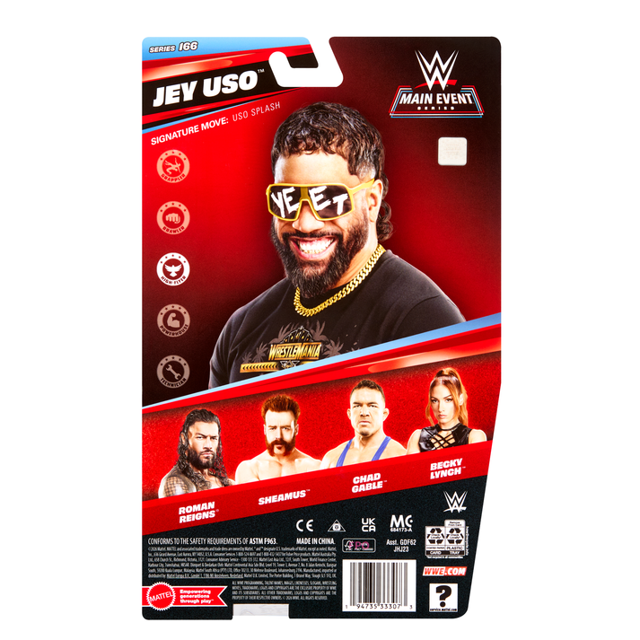Jey Uso - Wwe Main Event Series 166 Action Figure