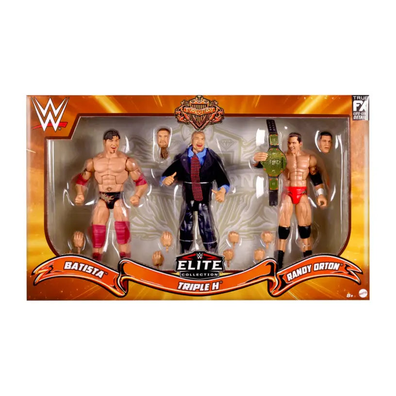 Evolution 3 Pack Batista, Randy, Triple H - Wwe Elite Target Exclusive