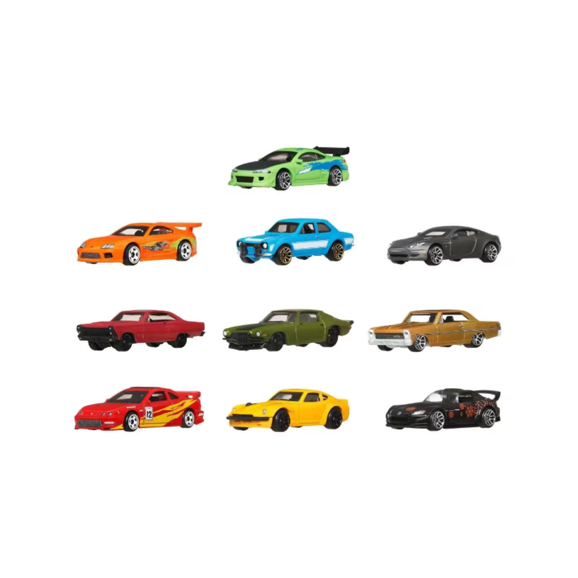 10 Pack Hot Wheels Silver Series Fast & Furious Cars Specialised Packaging
