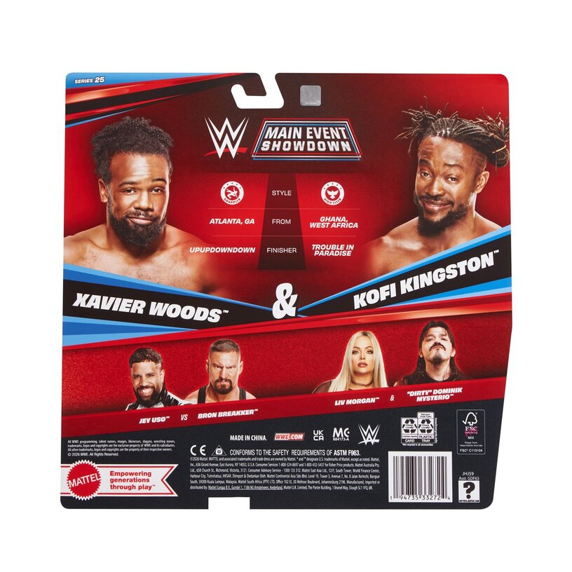 Kofi Kingston And Xavier Woods - Wwe Basic Championship Showdown Series 25