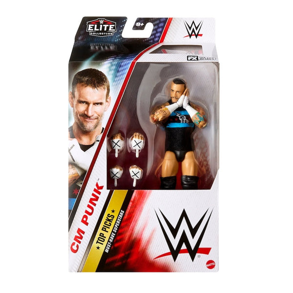 CM Punk - WWE Elite Top Picks 2025 Wave 2 Figure - packaging on white