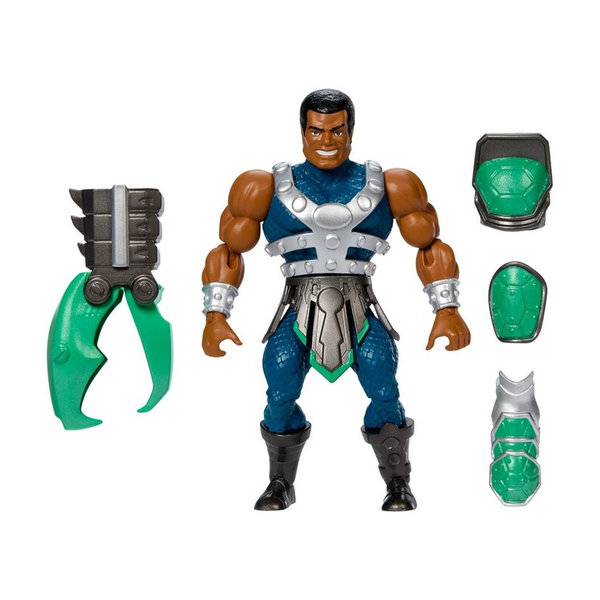 Clamp Champ - Motu X Tmnt Origins Turtles Of Grayskull Wave 6 - Full unboxed figure on white