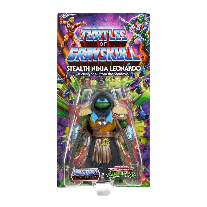 Stealth Ninja Leonardo - MOTU X TMNT Origins Turtles of Grayskull Wave 4