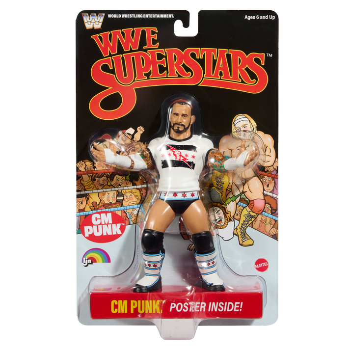 Cm Punk Wwe Ljn Superstars Series 4 Black Card Chase Action Figure