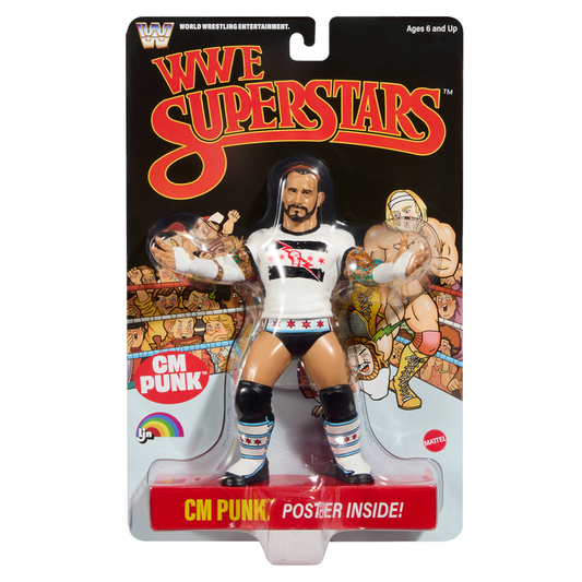 Cm Punk Wwe Ljn Superstars Series 4 Black Card Chase Action Figure