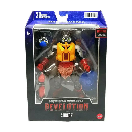 Stinkor - Masters of the Universe Masterverse Revelation Action Figure - Box packaging on white