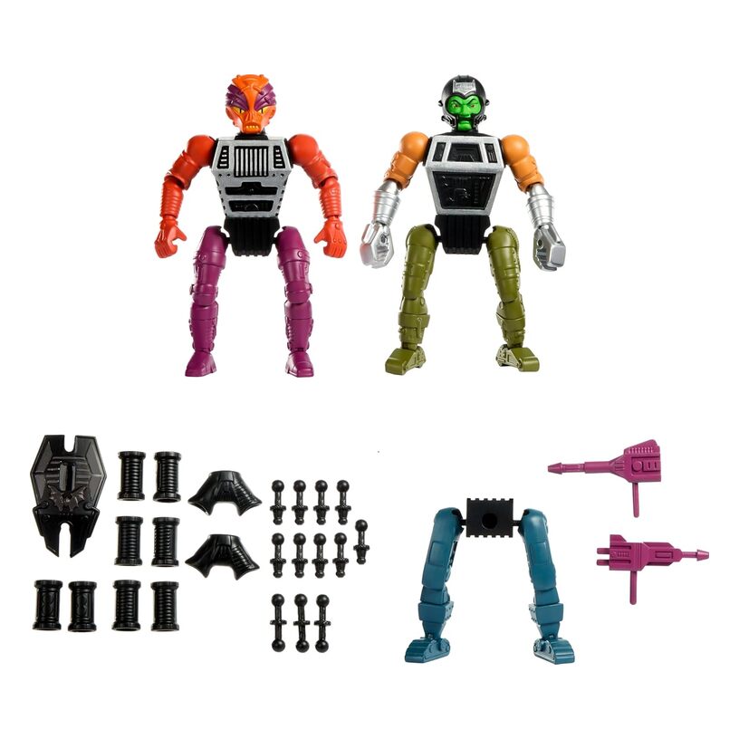Masters Of The Universe Origins Multi Evil Robot With Weapons & 43 Modular Parts