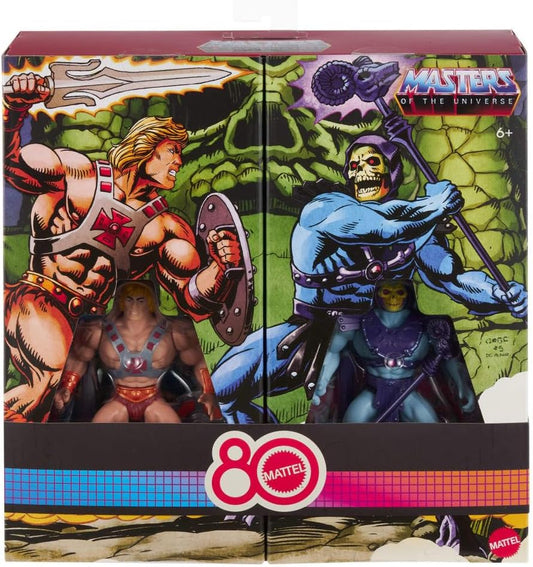 Retro Punching He-Man And Skeletor Motu Origins 80Th Anniversary 2-Pack