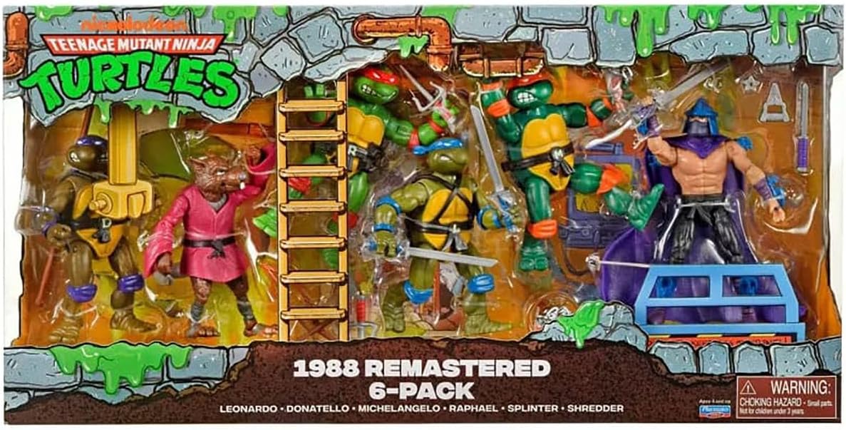 Tmnt Classic 1988 Remastered Animated Figure 6 Pack