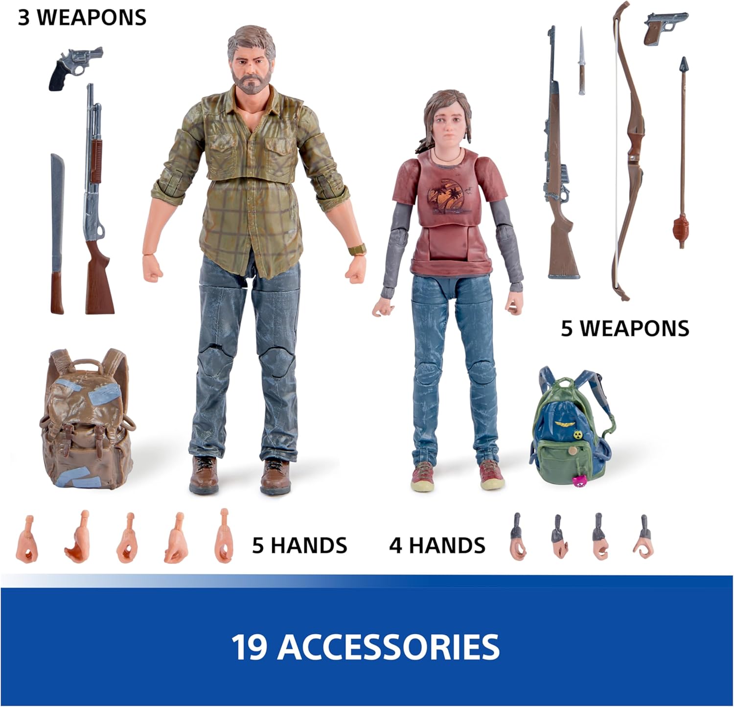 The Last Of Us Shapes Collection Joel And Ellie 6-Inch Action Figure 2-Pack