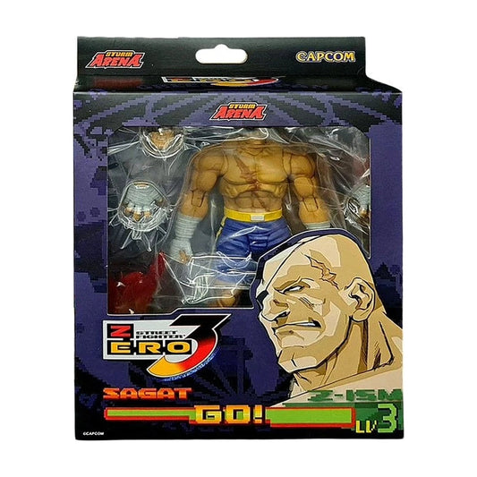 Sagat - Storm Arena - user-supplied Street Fighter Zero 3 packaging on white