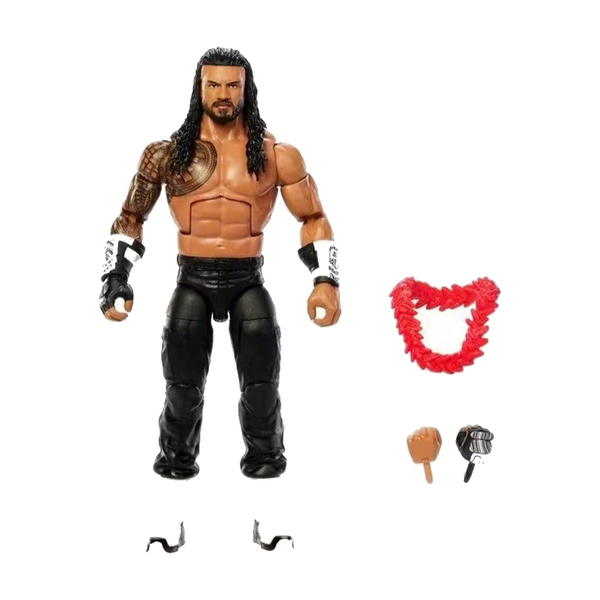 Roman Reigns194735335619 Wwe Elite Collection Greatest Hits Series 13 - Complete exact-release unboxed figure and included accessories on white