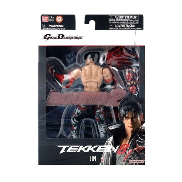 Jin Kazama - Tekken Game Dimensions Action Figure - packaging on white