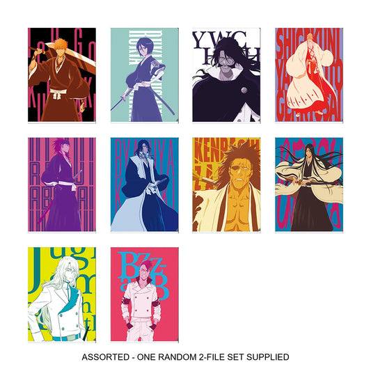 All 5 designs shown; one randomly selected two-file set supplied
