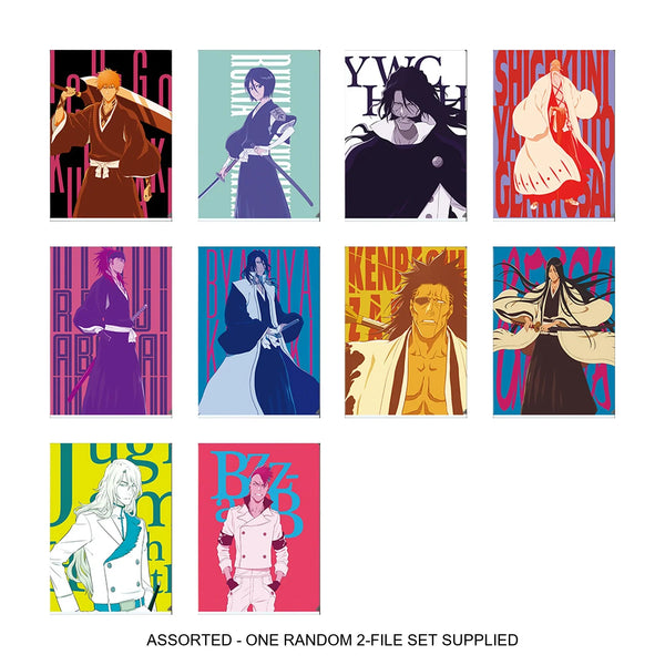 All 5 designs shown; one randomly selected two-file set supplied