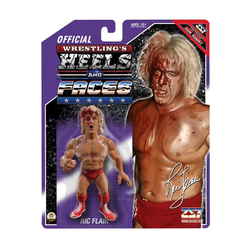 Bloody Ric Flair Wrestling Heels & Faces S4 4.5-Inch Action Figure