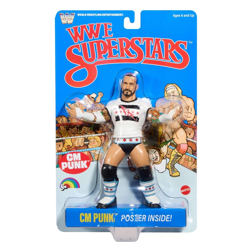 Cm Punk Wwe Ljn Superstars Series 4 Blue Card Action Figure