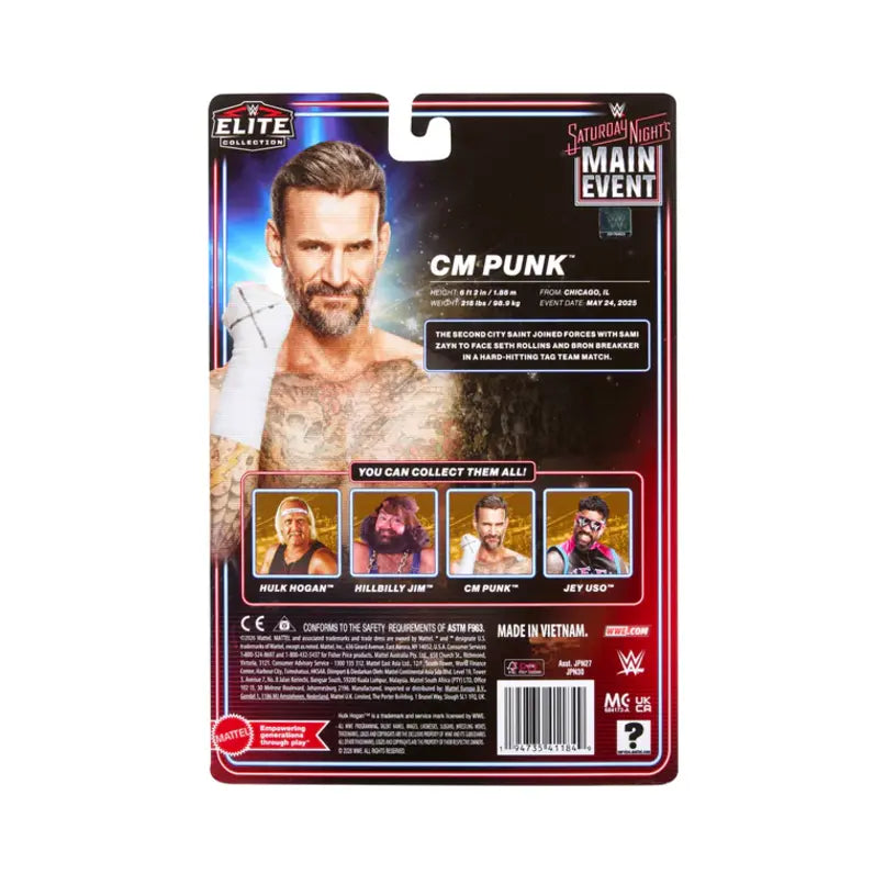 Cm Punk 2026 Wwe Elite Saturday Night'S Main Event Series 1