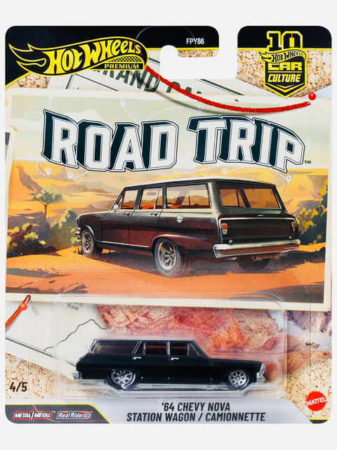 2026 Hot Wheels Premium Road Trip 64 Chevy Nova Station Wagon