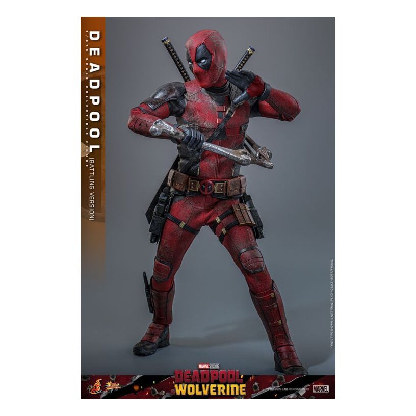 Deadpool & Wolverine – Deadpool (Battling Version) 1:6 Scale Collectable Fig
