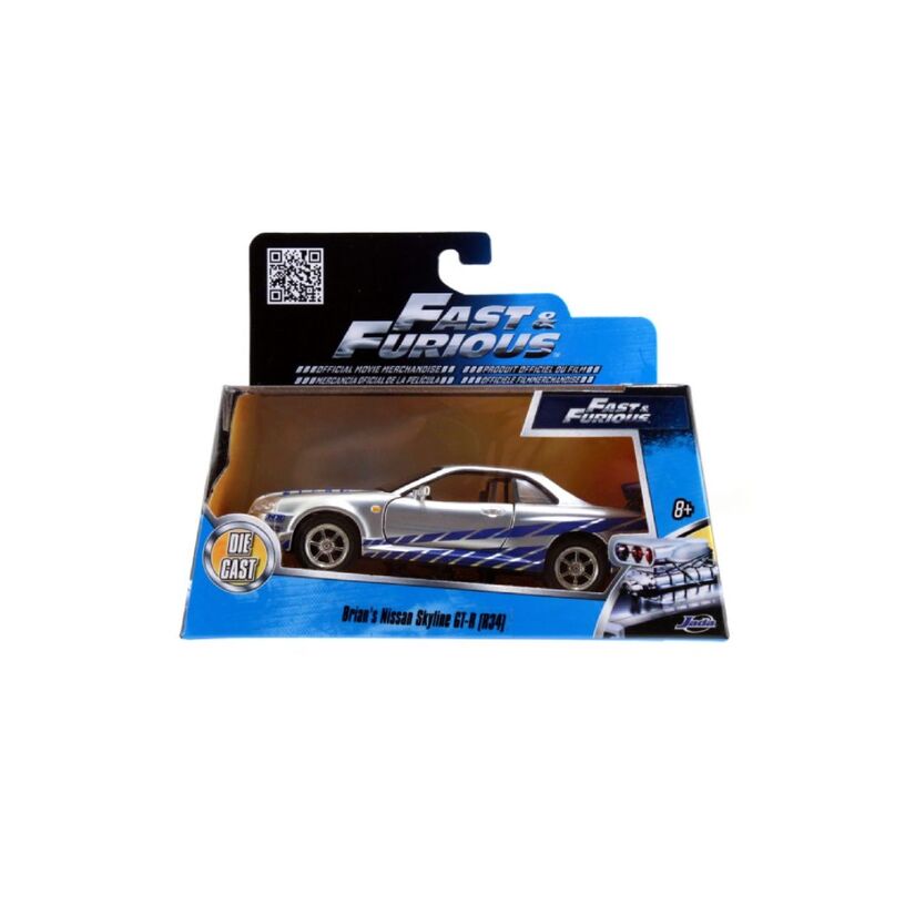 Fast & Furious – 2002 Nissan Skyline Gtr R34 Silver 1:32 Scale Hollywood Ride